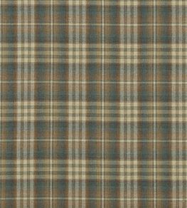 Nevis Fabric by Mulberry Home Teal/Russet