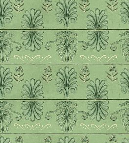Mykonos Villa Wallpaper by MINDTHEGAP Green Taupe