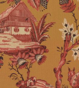 Namlos Fabric by MINDTHEGAP Yellow/Ochre/Red/Taupe