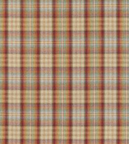 Nevis Fabric by Mulberry Home Red/Stone