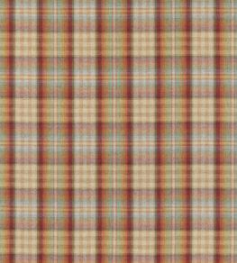 Nevis Fabric by Mulberry Home Red/Stone