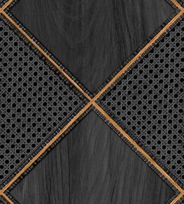 Webbing And Wood Wallpaper by NLXL Black