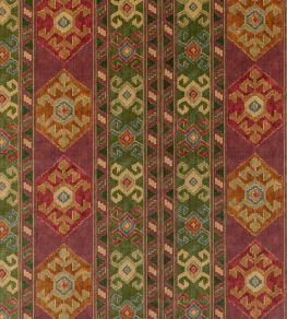 Nomad Velvet Fabric by Mulberry Home Plum/Green