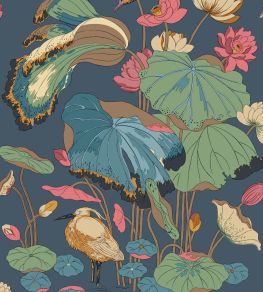 Nympheus Wallpaper by GP & J Baker Indigo/Teal