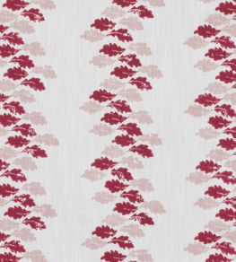 Oak Leaves Fabric by Barneby Gates Red/Pink