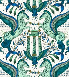 Odyssey Mythos Wallpaper by Clarke & Clarke Olive