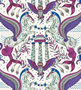 Odyssey Mythos Wallpaper by Clarke & Clarke Violet