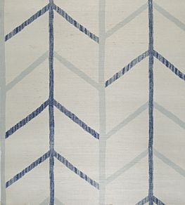 One Way Grass Cloth Wallpaper by Christopher Farr Cloth Cobalt