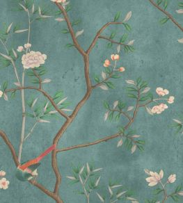 Chinoiserie Onism Fabric by Woodchip & Magnolia Emerald