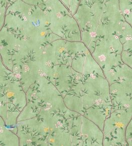 Chinoiserie Onism Mural by Woodchip & Magnolia Apple Green