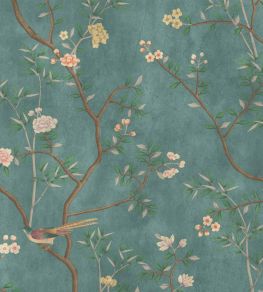 Chinoiserie Onism Mural by Woodchip & Magnolia Emerald