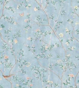 Chinoiserie Onism Mural by Woodchip & Magnolia Sky Blue