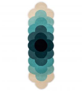 Optical Flower Rug by Orla Kiely Teal