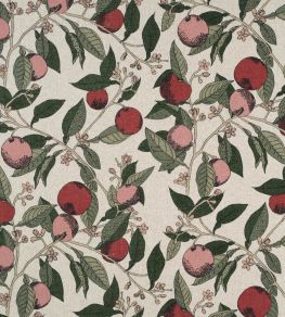 Orange Grove Fabric by James Hare Cherry Rose