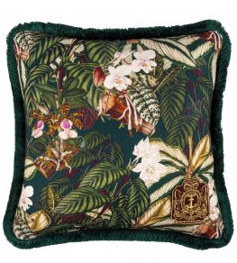 Orchid Bloom Pillow 20 x 20" by MINDTHEGAP Green