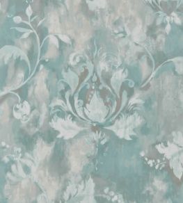 Ornamenta Wallpaper by 1838 Wallcoverings Aqua