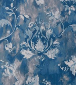 Ornamenta Wallpaper by 1838 Wallcoverings Indigo