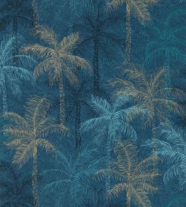 Palmyra Wallpaper by Clarke & Clarke Midnight