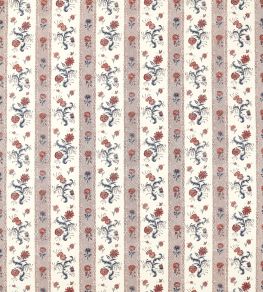 Papaver Stripe Fabric by Zoffany Indigo/Madder