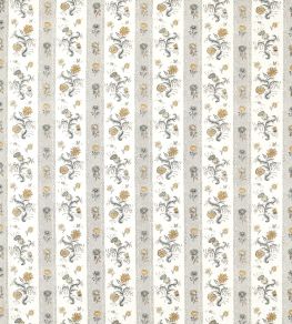 Papaver Stripe Fabric by Zoffany Platinum/Sage