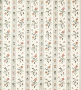Papaver Stripe Fabric by Zoffany Tuscan Pink/Nimbus