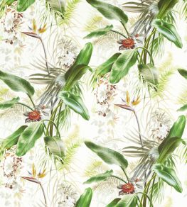 Paradise Row Fabric by Zoffany Evergreen