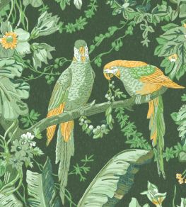Parrot Talk Fabric by Woodchip & Magnolia Lush Green