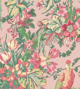 Parrot Talk Fabric by Woodchip & Magnolia Sunset Pink