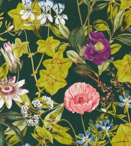 Passiflora Wallpaper by Clarke & Clarke Emerald