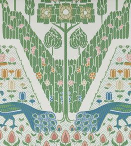 Peacock Topiary Wallpaper by 1838 Wallcoverings Fern