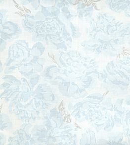 Peonies Fabric by Christopher Farr Cloth Pale Blue