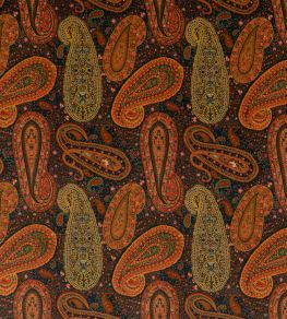 Peregrine Paisley Velvet Fabric by Mulberry Home Plum