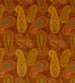 Peregrine Paisley Velvet Fabric by Mulberry Home Spice