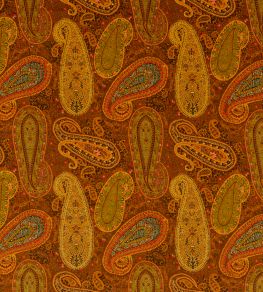 Peregrine Paisley Velvet Fabric by Mulberry Home Spice