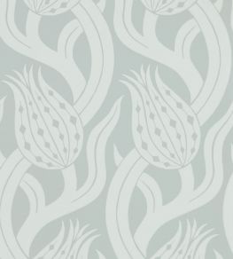 Persian Tulip Wallpaper by Zoffany Quartz Grey