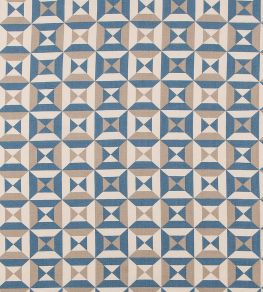 Perspectivo Fabric by Vanderhurd Azul & Beige/Moonstone