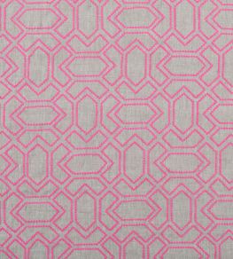Petite Paravento Fabric by Vanderhurd Hot Pink/Natural
