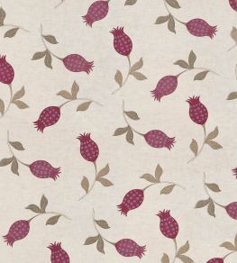 Petite Tulipe Fabric by Vanderhurd Magenta & Teal/Champignon