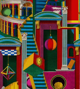 Piazza Degli Arlecchini Wallpaper by MINDTHEGAP Blue/Purple