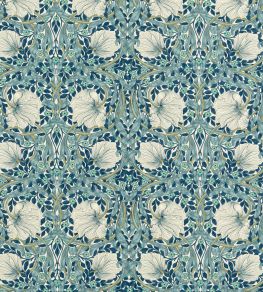 Pimpernel Fabric by Morris & Co Cobalt/Mineral