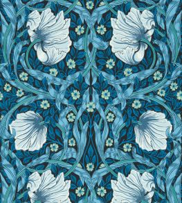 Pimpernel Wallpaper by Morris & Co Midnight/Opal