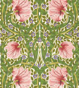 Pimpernel Wallpaper by Morris & Co Sap Green/Strawberry