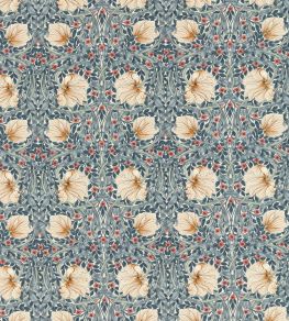 Pimpernel Fabric by Morris & Co Woad/Coral