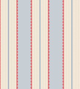 Pin Up Stripe Wallpaper by Woodchip & Magnolia Red Blue
