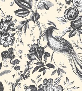Plumage Mural by Woodchip & Magnolia Charcoal/Cream