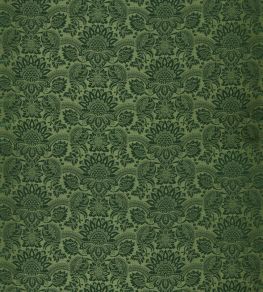 Pomegranate Brocatelle Fabric by Zoffany Huntsman Green