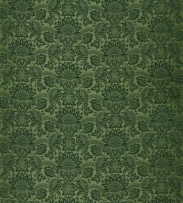 Pomegranate Brocatelle Fabric by Zoffany Huntsman Green