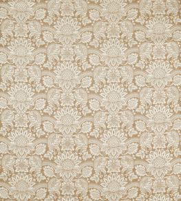 Pomegranate Brocatelle Fabric by Zoffany Pale Gold