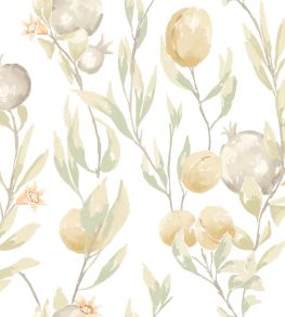 Pomegranate Trail Wallpaper by Ohpopsi Linen Mix