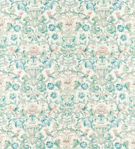 Pompadour Print Fabric by Zoffany Mineral